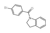 (4-溴苯基)-(2,3-二氢吲哚-1-基)-甲酮结构式