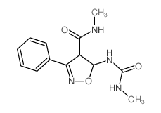 4-Isoxazolecarboxamide, 4,5-dihydro-N-methyl-5-(((methylamino)carbonyl)amino)-3-phenyl-, cis- Structure