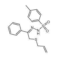 N'-(2-(allylthio)-1-phenylethylidene)-4-methylbenzenesulfonohydrazide结构式