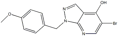 5-Bromo-1-(4-methoxy-benzyl)-1H-pyrazolo[3,4-b]pyridin-4-ol结构式