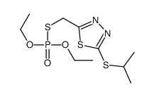2-(diethoxyphosphorylsulfanylmethyl)-5-propan-2-ylsulfanyl-1,3,4-thiad iazole Structure