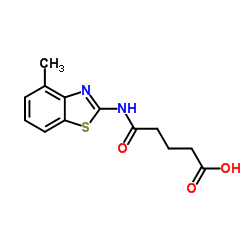 5-[(4-Methyl-1,3-benzothiazol-2-yl)amino]-5-oxopentanoic acid结构式