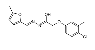2-(4-chloro-3,5-dimethylphenoxy)-N-[(5-methylfuran-2-yl)methylideneamino]acetamide Structure