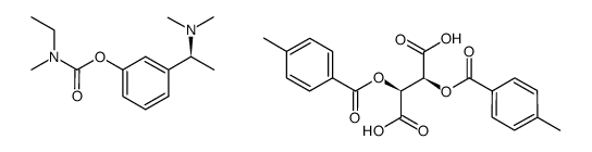 (S)-N-ethyl-3-[(1-dimethylamino)ethyl]-N-methylphenylcarbamate di-p-toluoyl-D-tartrate Structure