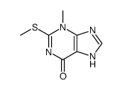 3-methyl-2-methylsulfanyl-7H-purin-6(3H)-one Structure