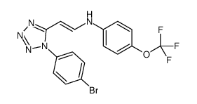 N-[2-[1-(4-bromophenyl)tetrazol-5-yl]ethenyl]-4-(trifluoromethoxy)aniline Structure