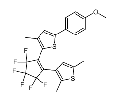 1-(2,5-dimethyl-3-thienyl)-2-[3-methyl-5-(p-methoxyphenyl)-2-thienyl]perfluorocyclopentene结构式