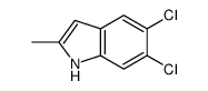 5,6-二氯-2-甲基-1H-吲哚结构式