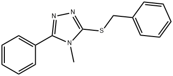 3-(Benzylthio)-4-methyl-5-phenyl-4H-1,2,4-triazole结构式