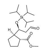 (1R,2R)-2-[3-oxo-(1S)-triisopropylsilanyloxy-propyl]-cyclopentanecarboxylic acid methyl ester Structure