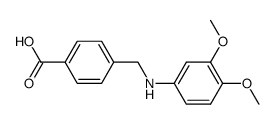 4-[(3,4-dimethoxy-phenylamino)-methyl]-benzoic acid Structure