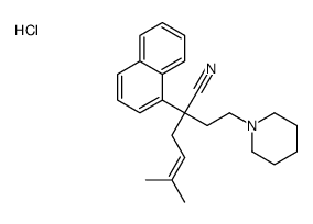 5-methyl-2-naphthalen-1-yl-2-(2-piperidin-1-ylethyl)hex-4-enenitrile,hydrochloride结构式