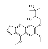(+)-1-[(4,6-Dimethoxyfuro[2,3-b]quinolin-7-yl)oxy]-3-methyl-2,3-butanediol结构式