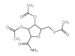 (3,4-diacetyloxy-5-carbamoyl-oxolan-2-yl)methyl acetate Structure