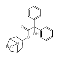 (8-methyl-8-azabicyclo[3.2.1]octan-3-yl) 2-hydroxy-2,2-diphenylacetate结构式