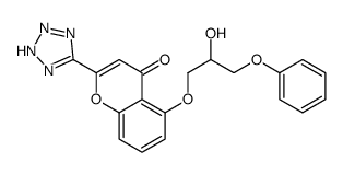 5-(2-hydroxy-3-phenoxypropoxy)-2-(2H-tetrazol-5-yl)chromen-4-one结构式