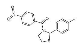 Thiazolidine, 2-(4-methylphenyl)-3-(4-nitrobenzoyl)- (9CI) Structure