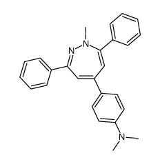 N,N-dimethyl-4-(1-methyl-3,7-diphenyl-1H-[1,2]diazepin-5-yl)-aniline结构式