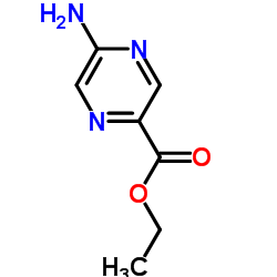 Ethyl-5-aminopyrazin-2-carboxylat Structure
