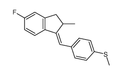 5-Fluor-2-methyl-1-(p-methylthiobenzyliden)-indan Structure