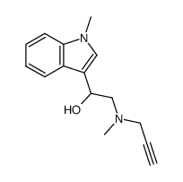 1-(1-Methyl-1H-indol-3-yl)-2-(methyl-prop-2-ynyl-amino)-ethanol Structure