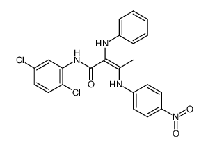 (Z)-3-(4-Nitro-phenylamino)-2-phenylamino-but-2-enoic acid (2,5-dichloro-phenyl)-amide结构式
