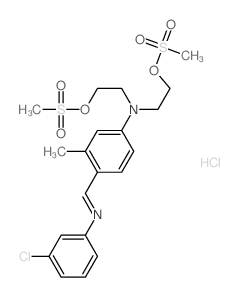 Ethanol,2,2'-[[4-[[(3-chlorophenyl)imino]methyl]-3-methylphenyl]imino]bis-,dimethanesulfonate (ester), monohydrochloride (9CI) Structure