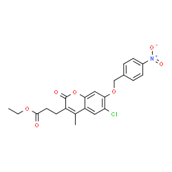 ethyl 3-[6-chloro-4-methyl-7-[(4-nitrophenyl)methoxy]-2-oxochromen-3-yl]propanoate picture