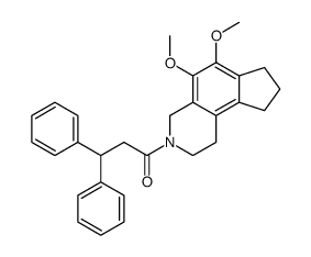 1-(5,6-dimethoxy-1,2,4,7,8,9-hexahydrocyclopenta[f]isoquinolin-3-yl)-3,3-diphenylpropan-1-one Structure