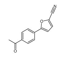 5-(4-acetylphenyl)furan-2-carbonitrile结构式