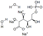 D-Gluconic acid, 6-(dihydrogen phosphate), trisodium salt, dihydrate structure