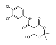 2,2-dimethyl-5-(3,4-dichlorophenylcarbamoyl)-6-hydroxy-m-dioxin-4-one Structure