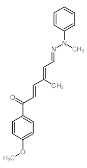 (2E,4E,6E)-1-(4-methoxyphenyl)-4-methyl-6-(methyl-phenyl-hydrazinylidene)hexa-2,4-dien-1-one结构式