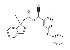 cyano(3-phenoxyphenyl)methyl 3,3-dimethylspiro[cyclopropane-1,1'-[1H]indene]-2-carboxylate结构式