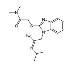 1H-Benzimidazole-1-acetamide,2-[[2-(dimethylamino)-2-oxoethyl]thio]-N-(1-methylethyl)-(9CI) structure