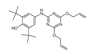 4-(4,6-bis-allyloxy-[1,3,5]triazin-2-ylamino)-2,6-di-tert-butyl-phenol Structure