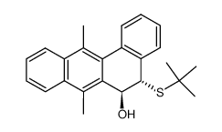 trans-5-hydroxy-6-<(2-methyl-2-propyl)thio>-5,6-dihydro-7,12-dimethylbenzoanthracene Structure