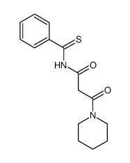 3-oxo-3-piperidin-1-yl-N-thiobenzoyl-propionamide Structure