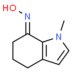 7H-Indol-7-one,1,4,5,6-tetrahydro-1-methyl-,oxime,(7E)-(9CI) picture