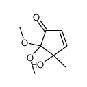 4-hydroxy-5,5-dimethoxy-4-methylcyclopent-2-en-1-one Structure