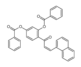 [3-benzoyloxy-4-(3-naphthalen-1-ylprop-2-enoyl)phenyl] benzoate结构式