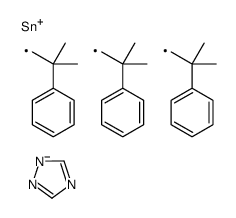 tris(2-methyl-2-phenylpropyl)-(1,2,4-triazol-1-yl)stannane结构式