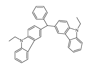 9-ethyl-3-[(9-ethylcarbazol-3-yl)-phenylmethyl]carbazole结构式