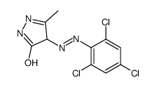 3-methyl-4-[(2,4,6-trichlorophenyl)diazenyl]-1,4-dihydropyrazol-5-one结构式