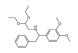 N-(α-Benzyl-veratryl)-aminoacetaldehyd-diethylacetal结构式