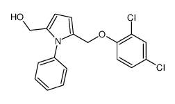 [5-[(2,4-dichlorophenoxy)methyl]-1-phenylpyrrol-2-yl]methanol结构式