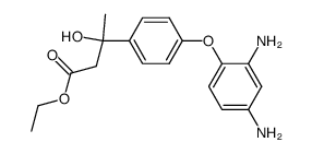 3-p-(2,4-diaminophenoxy)phenyl-3-hydroxybutyric acid ethyl ester结构式