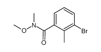 3-bromo-N,2-dimethyl-N-(methyloxy)benzamide结构式