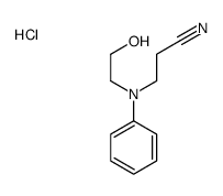 3-[N-(2-hydroxyethyl)anilino]propanenitrile,hydrochloride Structure