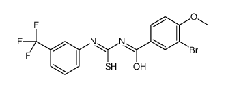 3-bromo-4-methoxy-N-[[3-(trifluoromethyl)phenyl]carbamothioyl]benzamide Structure
